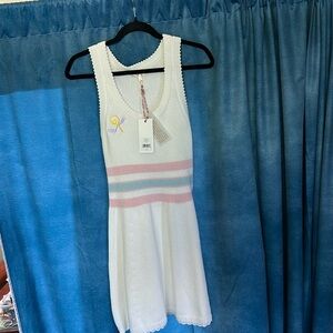 NET loveshackfancy Indiana dress tennis white size S